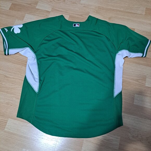 Boston Red Sox St. Patrick's Day Spring Training/BP MLB Jersey Men's 52 - Picture 2 of 6